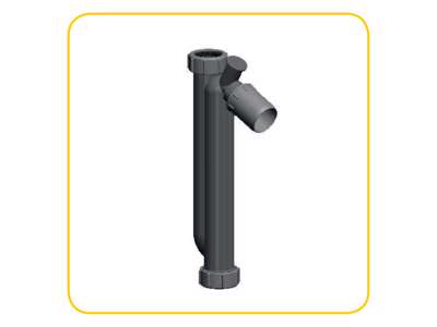 Siphon w/ball valve, 20cm