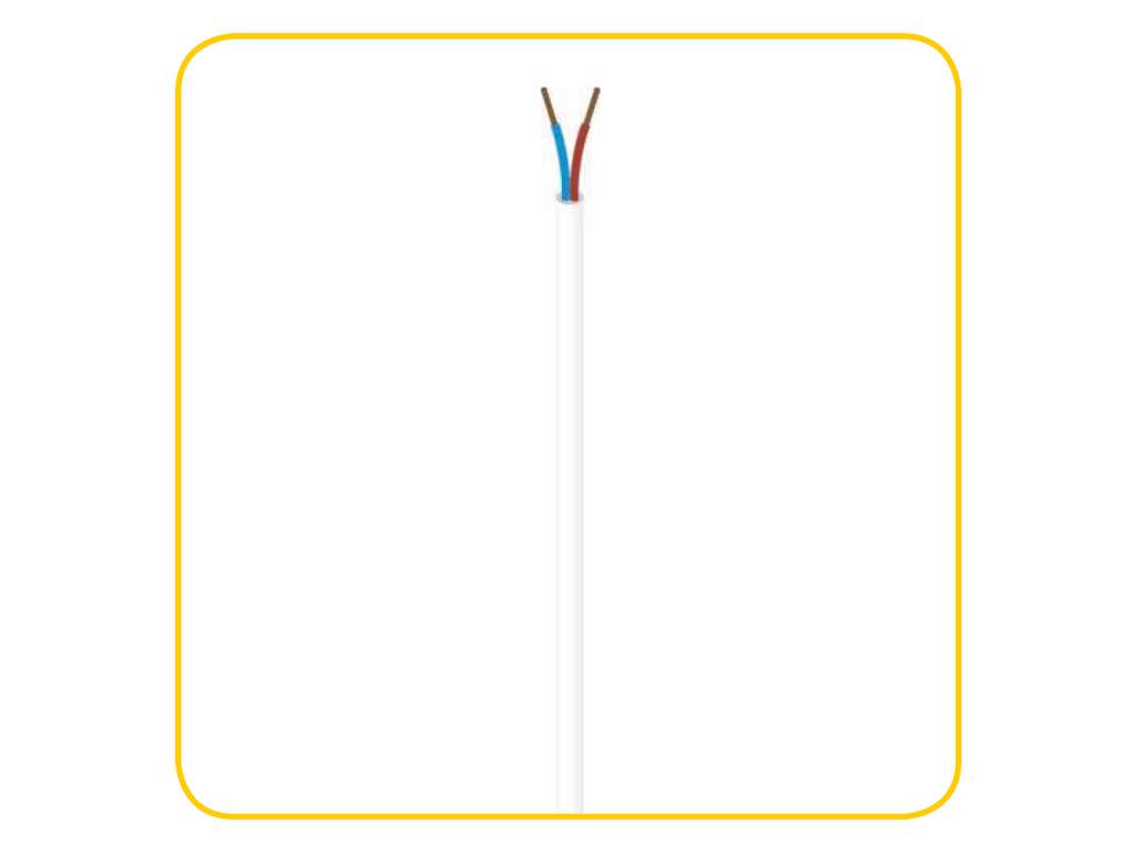 Kuststoffkabel 2x0,75 Schwarz