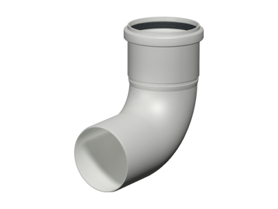 Bogen D100 45° Weiss PP