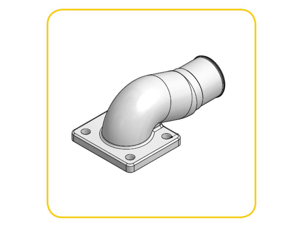 Kühlwasserrohr Ø32, Auslass