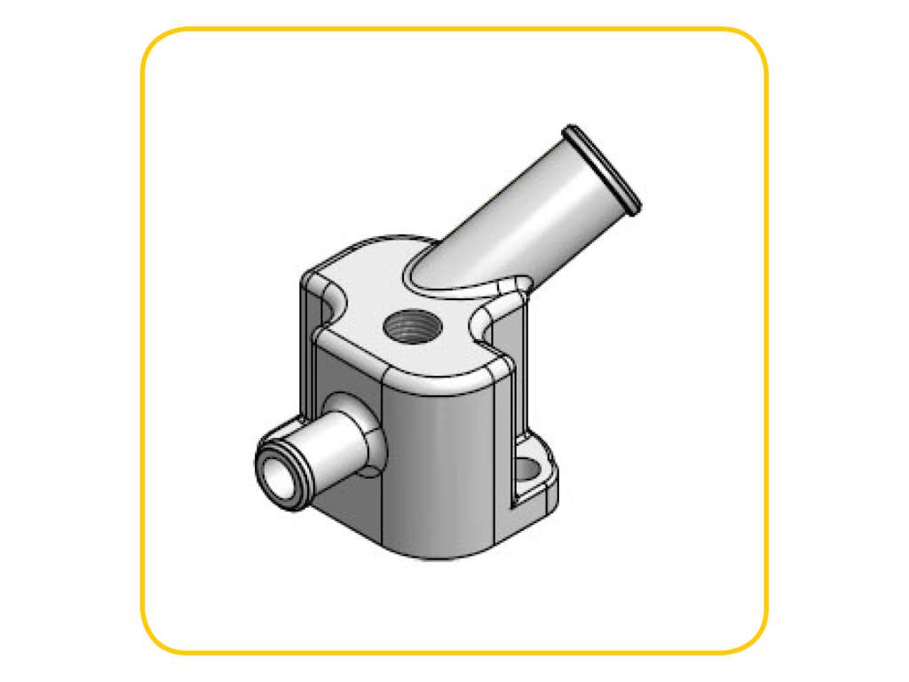 Kühlwasserverteiler m/Stutzen