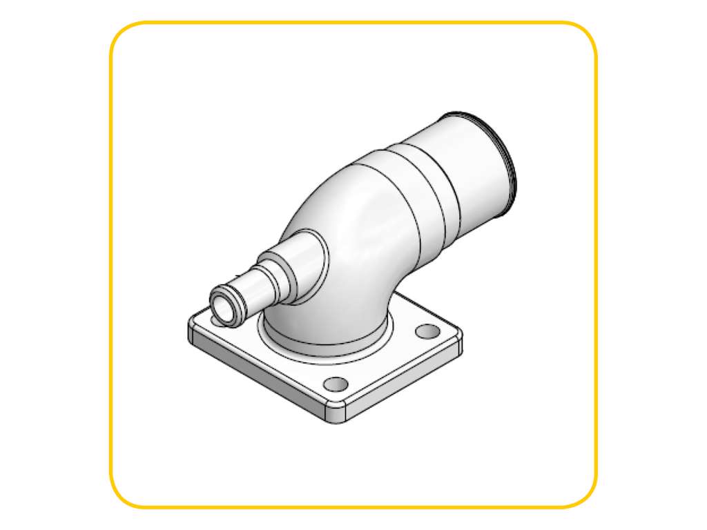 Kühlwasserrohr Ø32, Einlass
