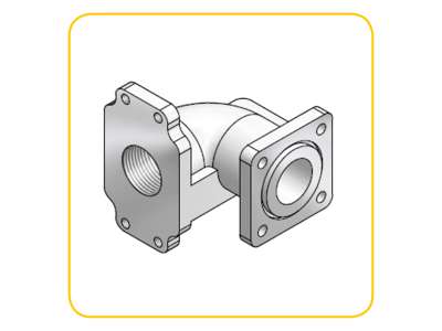 Gas inlet flange bend